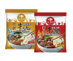 家樂福 半筋半肉牛肉麵（刀削麵）系列 680克