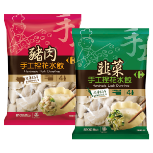 家樂福手工捏花水餃系列