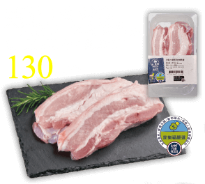 家樂福嚴選冷藏台灣豬五花肉條附皮(約330克)-貼體包裝