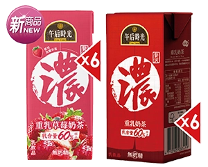 光泉午后時光(重乳草莓奶茶/重乳奶茶/金麥奶茶)330毫升x6