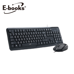 E-books104鍵有線鍵盤滑鼠組