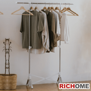 RICHOME免組裝不銹鋼伸縮衣架