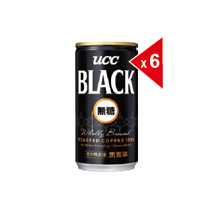 UCC無糖咖啡飲料 184毫升x6