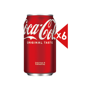 可口可樂/Zero/芬達橘子汽水330毫升x6