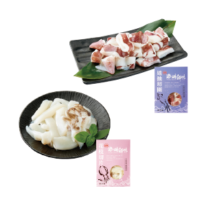 冷凍澎湖透抽切圈/花枝切片(每盒約300克)