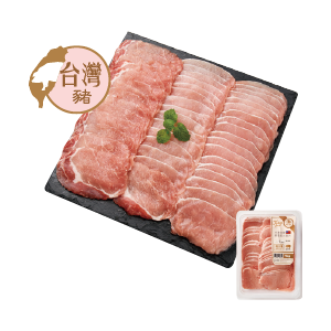 冷凍台灣豬里肌火鍋肉片(每盒約1000克)