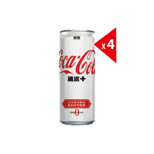 可口可樂纖維+/美粒果零加糖蘇打/OOHA氣泡飲系列 330毫升x4