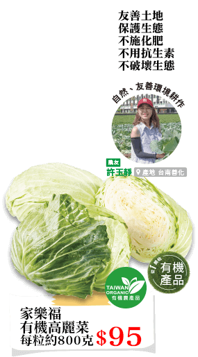家樂福有機高麗菜