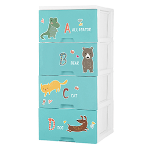 好室喵KD動物字母四層櫃-無輪