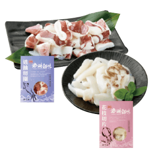 澎湖冷凍透抽切圈/花枝切片