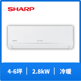 夏普AY/AE-28BESH-W 1-1變頻R32冷暖極致