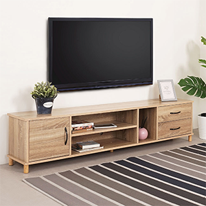 【Homelike】喜家居160cm單門二抽電視櫃(原木色)(2205)