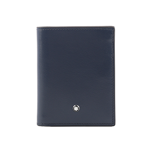 【Montblanc 萬寶龍】Meisterstuck 大班系列牛皮對開6卡迷你短夾