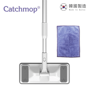Catchmop輕巧平板拖把組(1桿+1布)