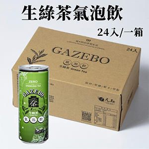 【GAZEBO】生綠茶氣泡飲235mlX24罐