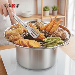 SHCJ生活采家圓形油炸瀝油盤 304不鏽鋼通用款 耐高溫油炸盤 瀝水架 油炸 控油 炸物盤 湯鍋炸物架