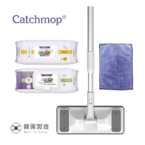 Catchmop 輕巧平板拖把居家4件超值組