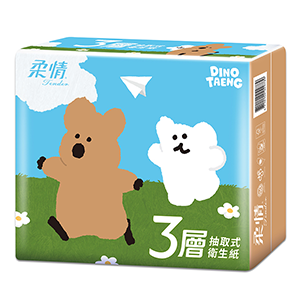 柔情三層抽取式衛生紙FSC100抽*24包x 3Bag袋