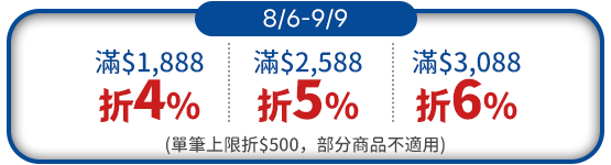 滿$1,888折4%