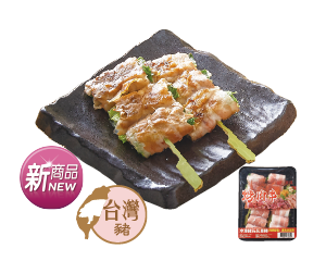 美淇食品冷凍台灣豬五花蔥捲 每盒約250克