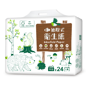 家樂福抽取式衛生紙-FSC-110PCx24包