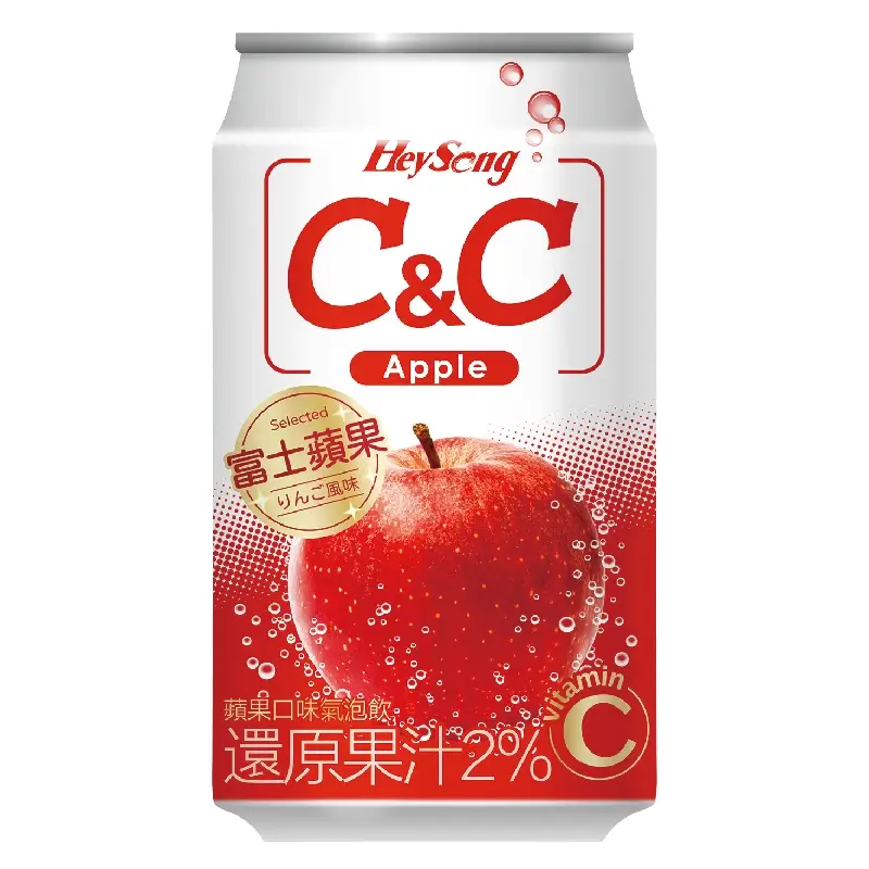 黑松CC氣泡飲蘋果口味330ml