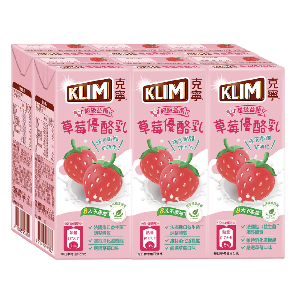 克寧國小生草莓優酪乳198mlx6