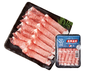 家樂福冷凍台灣黑豬里肌火鍋片(每盒約250克)