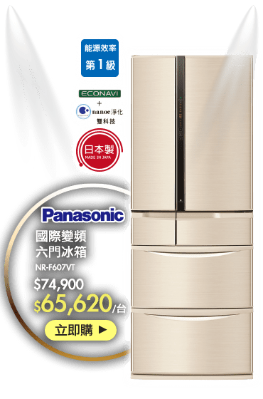 Panasonic NR-F607VT六門日製變頻冰箱601L