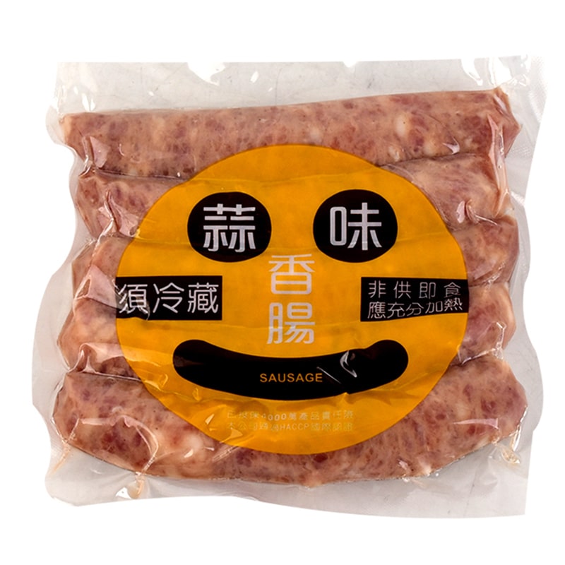 冷藏台灣豬蒜味香腸真空包350g